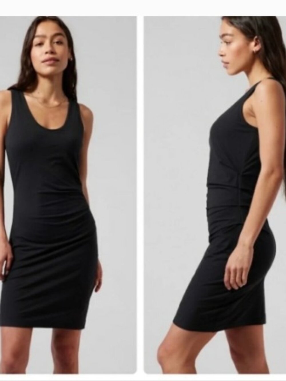 NWT  Athleta Black Della Athleisure  Dress #531168 new size small tank dress